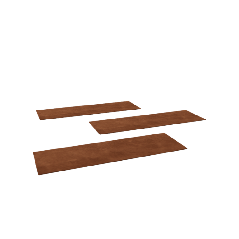Trittplatte Cortenstahl Rechteck 75 x 25 cm
