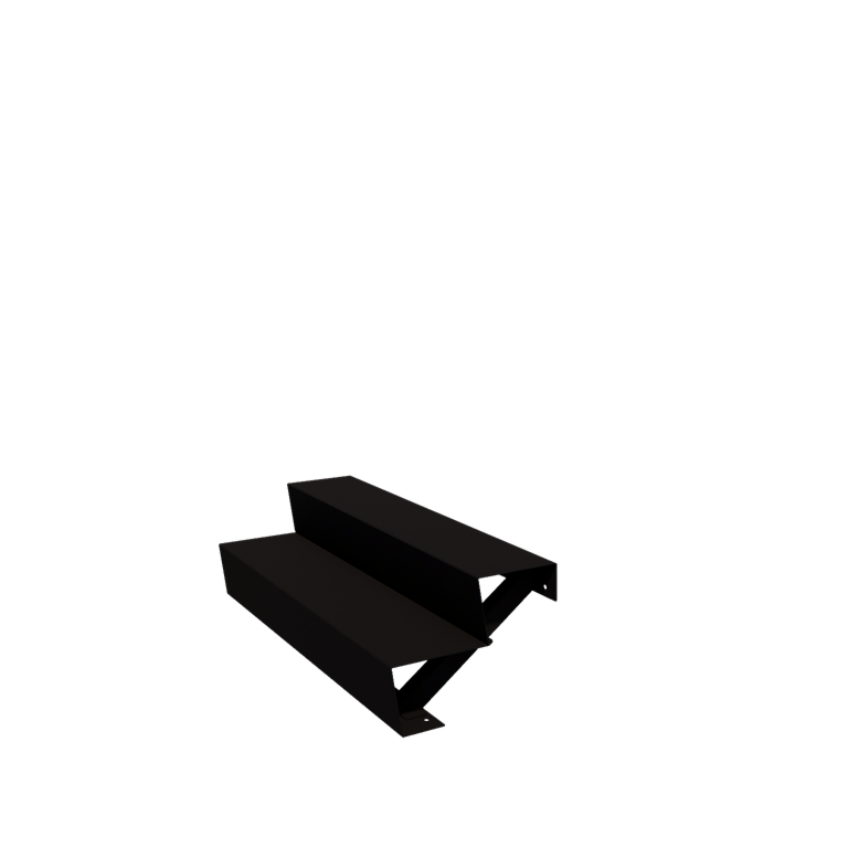Schwarze Treppe New York 2-stufige (Breite 120 cm)