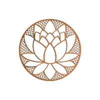 Wanddekoration aus Cortenstahl Lotus Flower