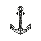 Wanddekoration aus Metall Anchor