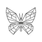 Wanddekoration aus Metall Butterfly 1.0