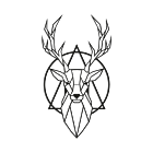Wanddekoration aus Metall Deer 2.0