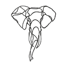 Wanddekoration aus Metall Elephant 1.0
