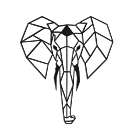Wanddekoration aus Metall Elephant 2.0