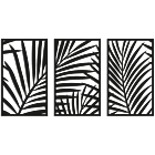 Wanddekoration aus Metall Ferns 3-parts