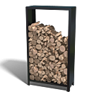 Gepoedercoat staal houtopslag Indiana 1800x1000x400