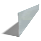 Einfassung afgeflacht aus verzinktem Stahl 130mm (Länge 2400mm)