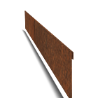 Einfassung abgeflacht aus Cortenstahl 130mm (Länge 1500mm)