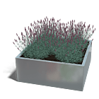 Pflanzgefäß aus verzinktem Stahl Miami 1000x1000