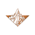 Wanddekoration aus Cortenstahl Mountain