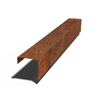 Aufsatzprofil Cortenstahl 50x150x50 (Länge 1500mm)