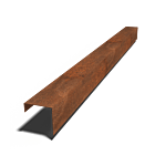 Aufsatzprofil Cortenstahl 150x150x50 (Länge 2400mm)