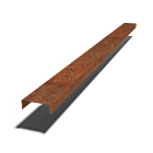 Aufsatzprofil Cortenstahl 150x50x50 (Länge 2400mm)