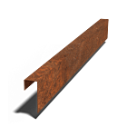 Aufsatzprofil Cortenstahl 150x60x50 (Länge 1500mm)