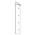 Pulverbeschichtete Eckstück 90° 400mm