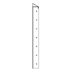 Pulverbeschichtete Eckstück 90° 700mm