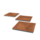 Trittplatte Cortenstahl Quadrat 500x500