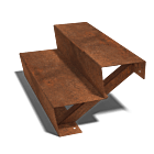  Cortenstahltreppe New York 2-stufig (Breite 800mm)