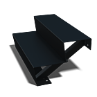  Schwarze Treppe New York 2-stufige (Breite 1200mm)