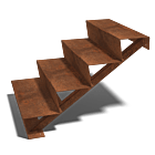 Cortenstahltreppe New York 4-stufig (Breite 1000mm)