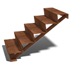 Cortenstahltreppe New York 5-stufig (Breite 800mm)
