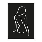 Metalen wanddecoratie Woman