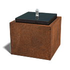Wasserornamente aus Cortenstahl 500x500x400