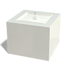 Wassertisch aus Aluminium 500x500x400