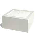 Wassertisch aus Aluminium 800x800x400