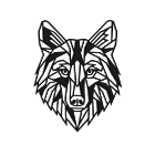 Wanddekoration aus Metall Wolf 1.0