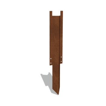 Erdspieß aus Cortenstahl Hoch 34 - 37,5 cm