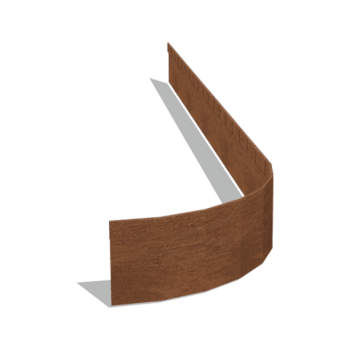 Einfassung FLEX abgeflacht aus Cortenstahl 13 cm (Länge 150 cm)
