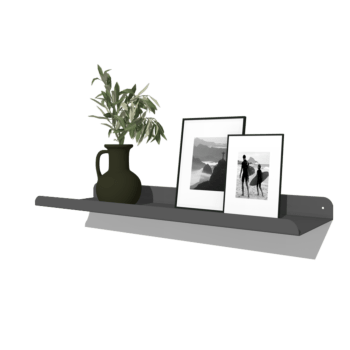 Wandregal aus pulverbeschichtetem Stahl U-Form 80 x 20 cm