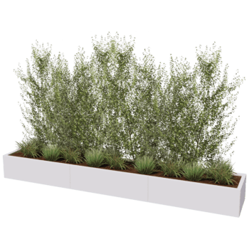 Hochbeet aus pulverbeschichtetem Stahl Texas xxl 300 x 50 cm