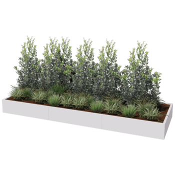 Hochbeet aus pulverbeschichtetem Stahl Texas xxl 360 x 120 cm