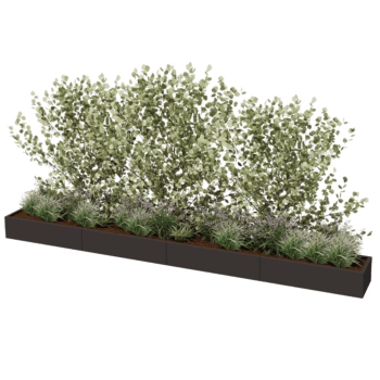 Hochbeet aus pulverbeschichtetem Stahl Texas xxl 480 x 50 cm