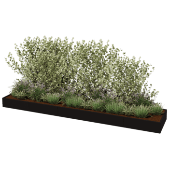 Hochbeet aus pulverbeschichtetem Stahl Texas xxl 500 x 100 cm