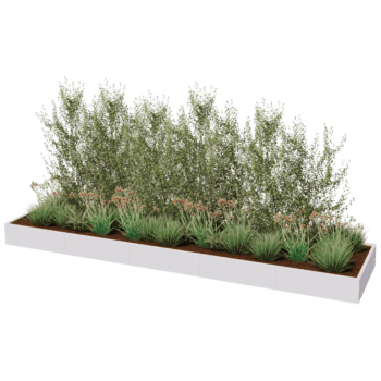 Hochbeet aus pulverbeschichtetem Stahl Texas xxl 500 x 120 cm