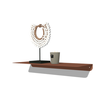 Wandregal aus pulverbeschichtetem Stahl L-Form 60 x 20 cm