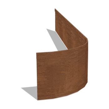 Einfassung FLEX abgeflacht aus Cortenstahl 23 cm (Länge 150 cm)
