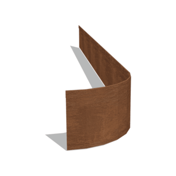 Einfassung FLEX abgeflacht aus Cortenstahl 23 cm (Länge 240 cm)