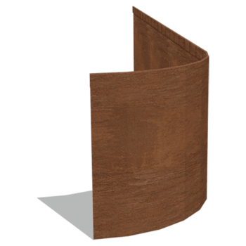 Einfassung FLEX abgeflacht aus Cortenstahl 35 cm (Länge 150 cm)