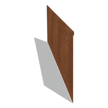 Einfassung abgeflacht aus Cortenstahl 35 cm (Länge 150 cm)