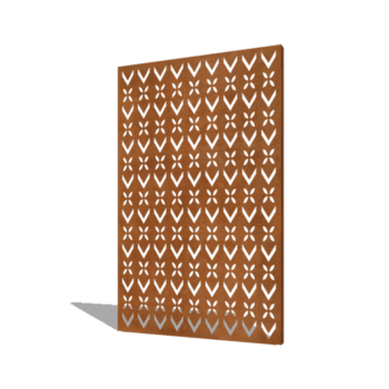 Cortenstahl-Paneel Dach Design Zusammensetzung 1 120 x 6 x 190 cm