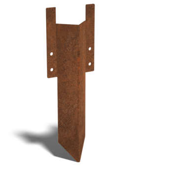 Erdspieß aus Cortenstahl Niedrig 12 - 15 cm