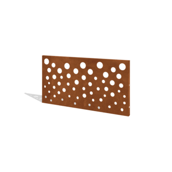 Sichtschutzzaun aus Cortenstahl H Paneel B 120 x 63,3 cm