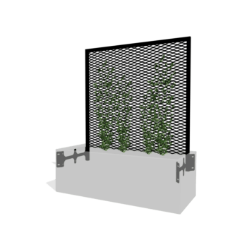 Schwarze Rankgitter für Pflanzkübel 40 x 120 cm
