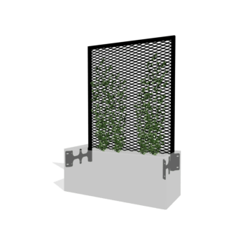 Schwarze Rankgitter für Pflanzkübel 50 x 100 cm
