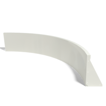 Innenbogen der Stützwand aus pulverbeschichtetem Stahl 150 x 150 cm (Höhe 40 cm)