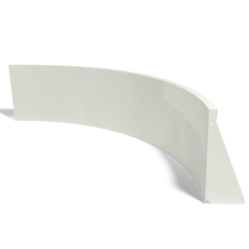 Innenbogen der Stützwand aus pulverbeschichtetem Stahl 150 x 150 cm (Höhe 50 cm)